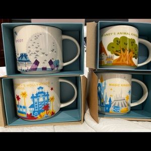 Set of Disney Starbucks You Are Here Mugs.